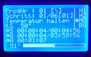 Displayanzeige im Betrieb